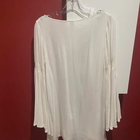 L Space Deep V Cover Up with Santorini Trim and Flowy Sleeves Size S - Picture 4 of 4